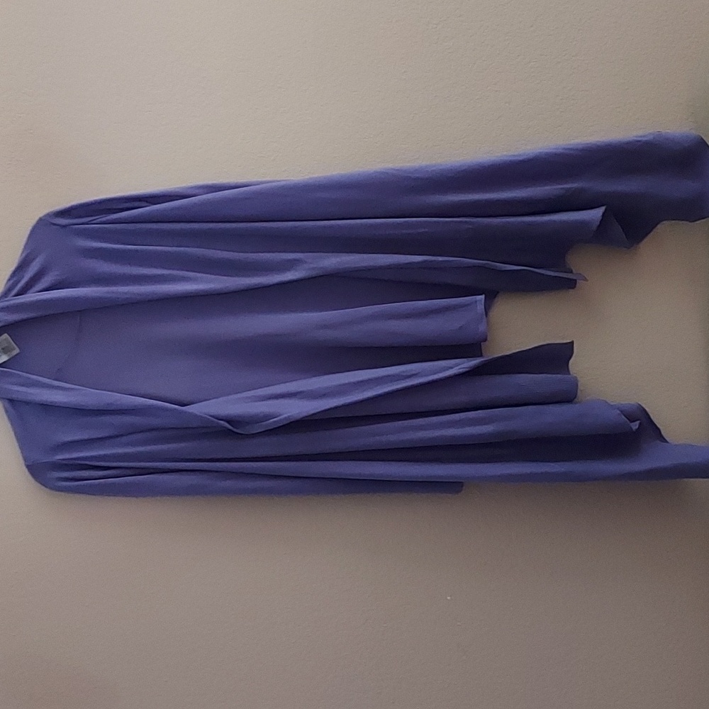 Worthington Purple Large  Drape Style Carnigan Sweater